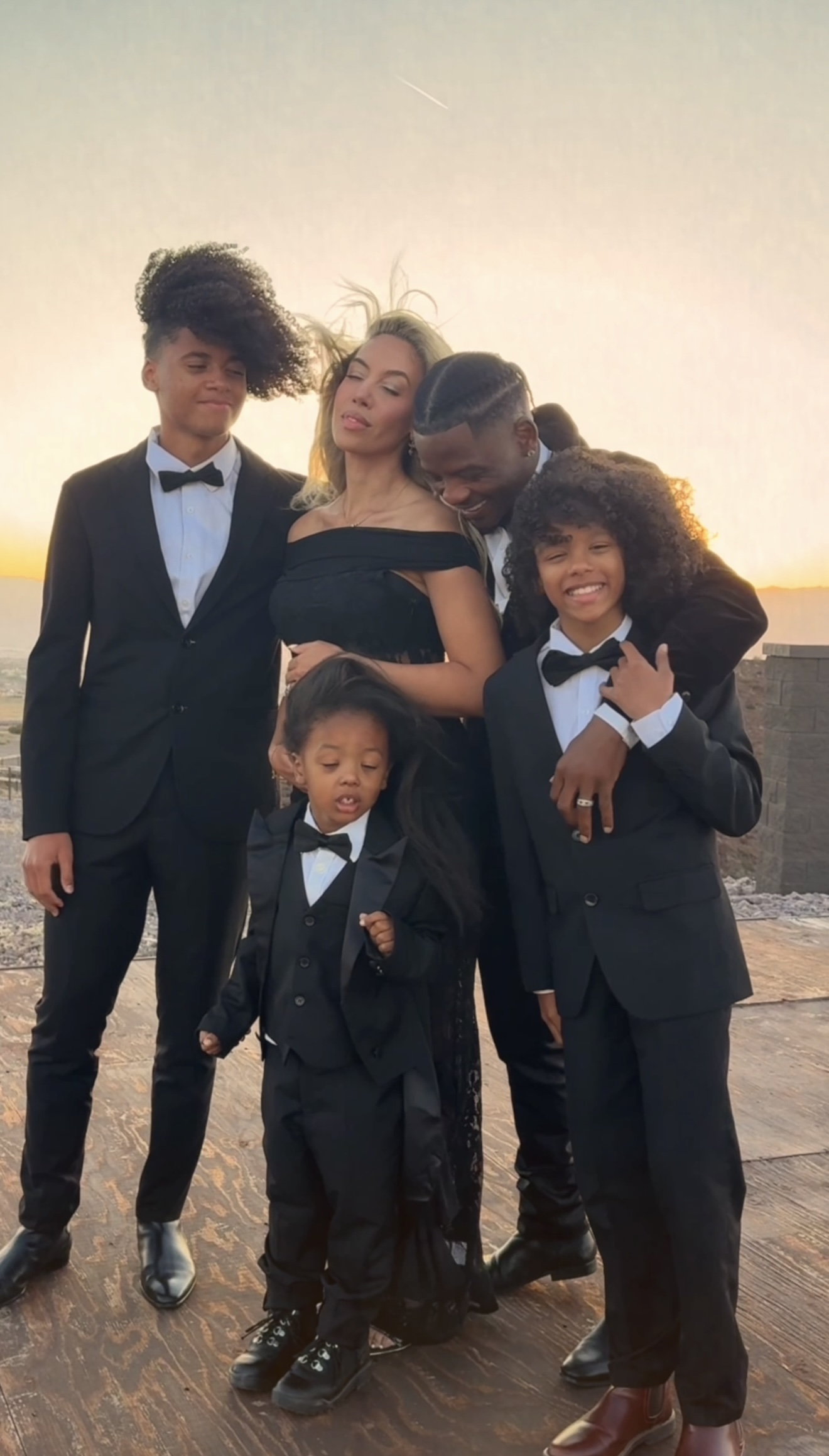 The Beverly Halls family at golden hour